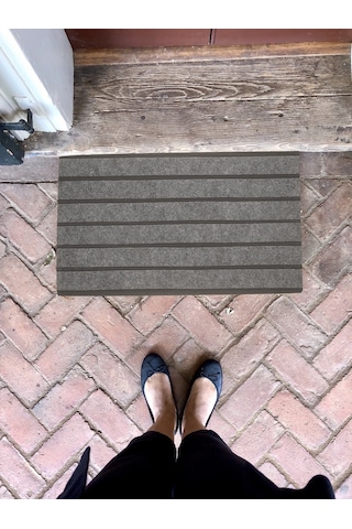 Kapı Önü Paspas, 6 Şeritli-halılı Paspas, Paspas 45 70-gri