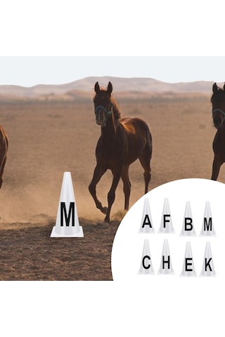 Suntek 8x Dresaj Konileri Hafif Spor Ekipmanları Kurulumu Kolay Beyaz