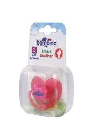 Bambino Silikon Damaklı Emzik No:1 Pembe 0-6 Ay Pembe