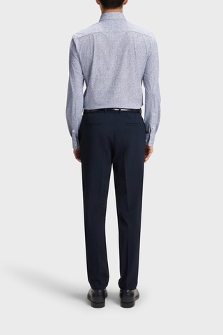 Boss Desenli Slim Fit Streç Uzun Kollu Gömlek Erkek Gömlek 50545269 410 Beyaz-lacivert Beyaz - Lacivert