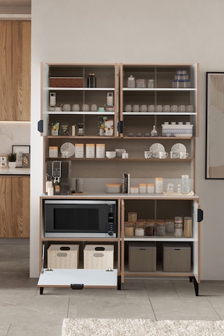 Sarmobi Arden 7 Kapaklı Kahve Köşesi , Çok Amaçlı Dolap Beyaz