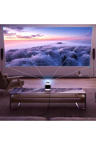 Dr-800 Android 12 Akıllı Projektör Full Hd 1080p, 380 Ansı Lümen, 5g Wi-fi, 4k Video Destekli Ev Sineması