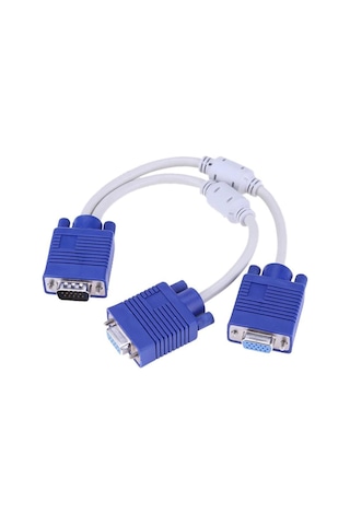 4567 Vga Y Kablo Çoklayıcı Switch Splitter Kablosu Çoklu Monitör