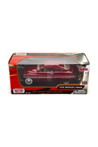 Motormax 1949 Mercury Coupe 1/24 Siyah Model Araba Bordo