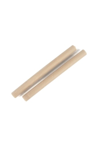Balık Sırtı Kapicino Mat 25cm 2li Mum Karışık