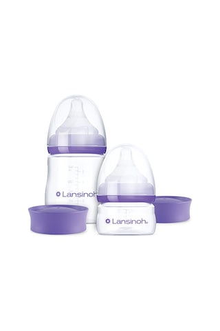 Lansinoh® 60 ML, 160 ML ve XS, S Akışlı NaturalWave® Biberon Emziği Yenidoğan Başlangıç Seti (0-3 Ay)