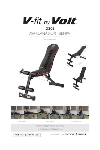 Voit Vfit By Voit D202 Katlanabilir Incline/decline Ayarlanabilir Sehpa