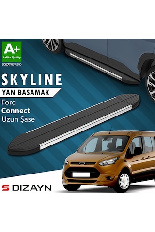 S-dizayn Ford Connect Uzun Şase Skyline Krom Yan Basamak 203 Cm 2002-2014 A+ Kalite