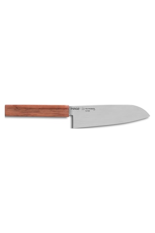 Şef Bıçağı Santoku Pirge 12105 16Cm/45X160X3Mm Bileme Fabrika Ayarı Ahşap