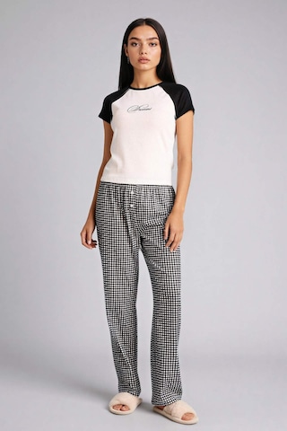 Defacto Pijama Takımı Üst Kareli Alt G8522AX26SP