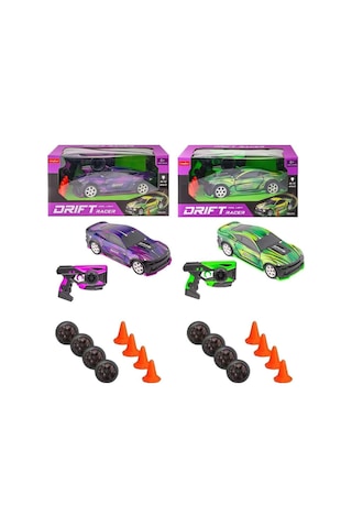 33637 Kumandalı Drift Atan Araba Duba Yedek Tekerli 4wd 12km/h R/c Işıklı Şarjlı 6+