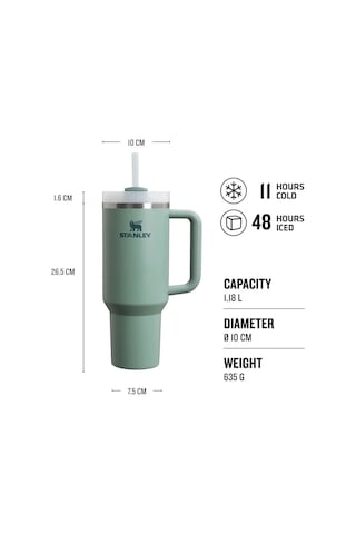 Stanley Quencher Pipetli Paslanmaz Çelik Vakum Yalıtımlı Termos Bardak 1.18 L