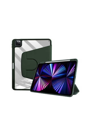 Undeplus Apple Uyumlu iPad Pro 12.9 6. 5. Nesil Kılıf Dik-Yatay Kalem Bölmeli Smart A2436-37-61-62 A2764-66 A2378-79