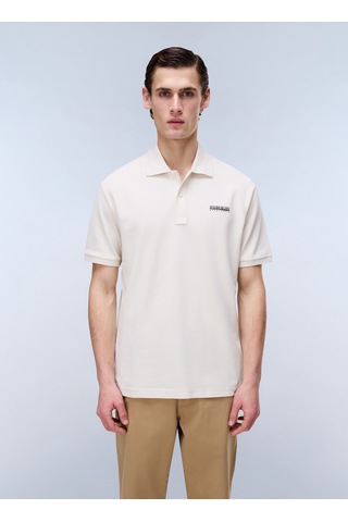 Napapijri E-small Box Ss-np0a88tqn1j1 Bej Erkek Polo T-shirt