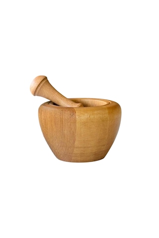 Kaf Ahşap Kayın Havan / Tarhun