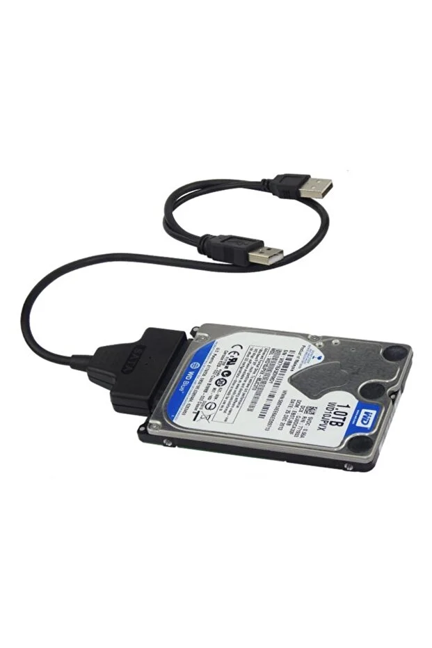 Yeni 2026 Çift Usb 2.0 Sata 22 Pin 2.5 Inç Sabit Disk Hdd Adaptörü Dönüştürücü Seri Ssd Kablosu