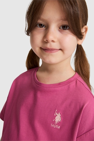 U.S. Polo Assn. Kız Çocuk Fuşya Tişört Basic 50325609-vr023 Fusya