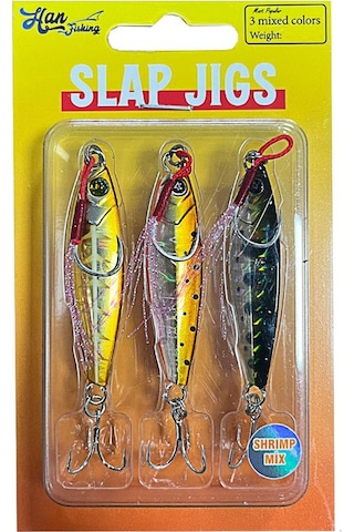 Hanfish Slap Jigs Shrimp Mix 15gr Metal Jig Yem Hanfish Slap Jigs Shrimp Mix 15gr Metal Jig Yem