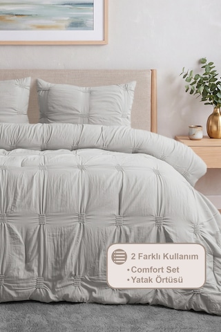 Elart Bianca Tek Kişilik Comfort Set Gri