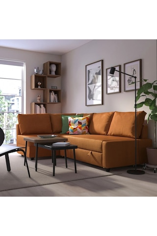 Ikea Kahverengi Şık Kanepe - Bazalı Yataklı Köşe Kanepe