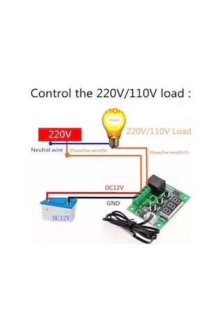 W1209 Termostat Dijital Röleli Sıcaklık Kontrol Kartı