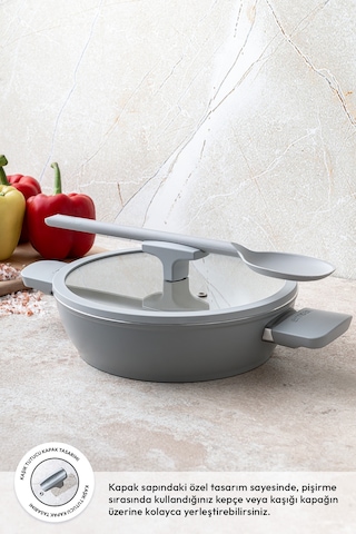 Emsan Swiss Cyrstal Rs Karnıyarık Tenceresi Gri 26 Cm Gri
