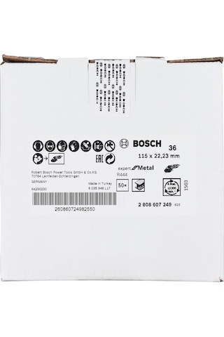 Bosch R444 Expert For Metal 115 mm 36K Fiber zımpara Diski - 2608607249