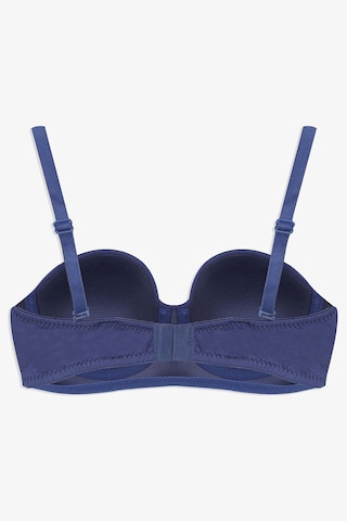Kadın Dolgusuz Mikro Straplez Sütyen İndigo