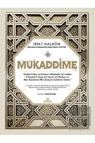 Mukaddime  - İbn -i Haldun  - Ensar Neşriyat