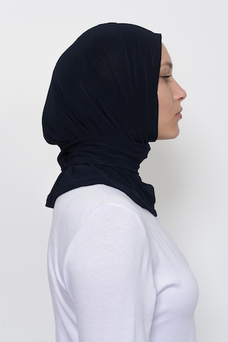 Altobeh Çıtçıtlı Hazır Eşarp Hijap Lacivert