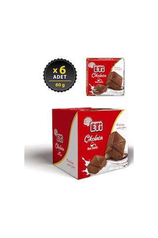 Çikolata Bol Sütlü Kare 60 G X 6 Adet