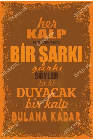 Her kalp bitmeyen bir şarkı söyler ta ki duyacak bir kalp bulana