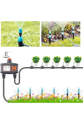 Tongxida Bahçe Hortumu İçin Akıllı Yağmurlama Zamanlayıcısı 2 Çıkışlı Büyük Lcd Çim İçin Damla Sulama Seti 57943249