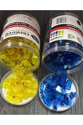 Cns- Rj45 Delikli Çapraz Sıralı Cat6 Bağlantı Soketi 100'lü Kutu