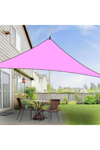 Xindoker Pembe Üçgen Çadır 3x3x3m - 210t Poliester, Su Geçirmez, Güneşten Koruyucu, Bahçe/patio İçin Pembe
