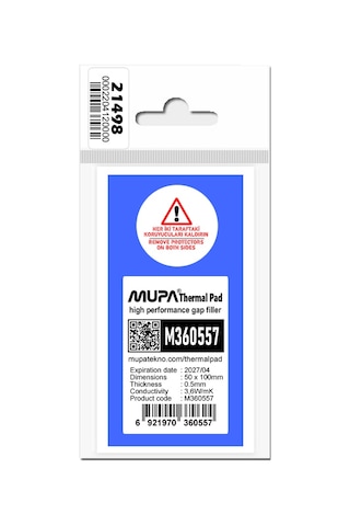 Mupa Termal Ped / Thermal Pad 0.5Mm 3.6W/Mk 5X10Cm M360557