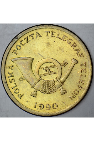 Polonya Telefon Jetonu 1990 A. Koleksiyonluk 19 Mm.