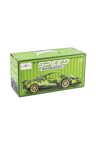 Toys E Toys Speed Building Blocks 1:18 Ölçek Çek Bırak Yarış Arabası Yapı Blok Seti 451 Parça 9055-1