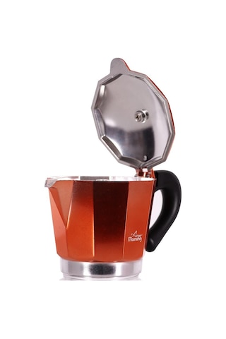 Any Morning Hes-6 Espresso Kahve Makinesi Alüminyum Moka Pot 240 Ml Bakır