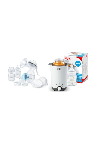 Nuk Nature Sense El Süt Pompası Seti - 6 Parça Ultra Emzirme Pedi - Biberon Isıtıcı Seti Biberon Isıtıcı ve Sterilizatör
