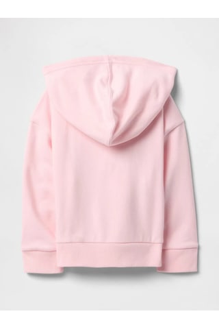 Kız Bebek Gap Logo Fermuarlı Kapüşonlu Sweatshirt Pembe-6017 Pembe
