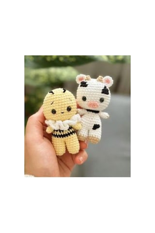 15'li Minik Amigurumi Hayvan Oyuncaklar 8cm El Örgüsüdür
