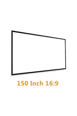 Lemestar 150 İnç Projeksiyon Ekranı 16:9 Hd Katlanabilir Taşınabilir Projeksiyon Ekranı K Çok Renkli-9
