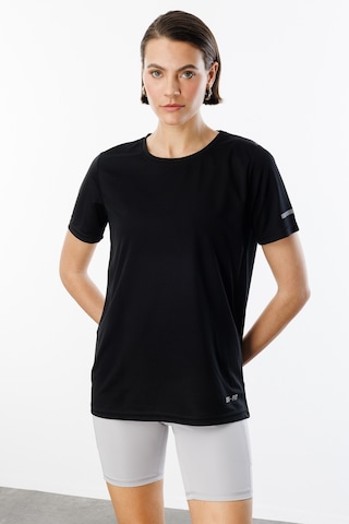 Genius Store Kadın Nem Emici Hızlı Kuruma Atletik Teknik Performans Spor T-shirt Drıfıt-kısakol Siyah