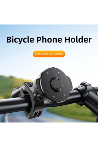 Manyetik Halkalı Bisiklet Motosiklet Snap-on Cep Telefonu Tutucu Ql-10 Siyah Ql-10 Siyah