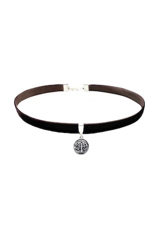 Kahverengi Kadife Galaksi Kolye Ucu Kadın Choker Kolye Renkli 39108425