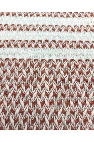 Pamuklu Kaymaz Hasır Dokuma Maxi Boy Kolları Örten Koltuk Örtüsü 180x310 - Kiremit
