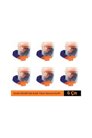 Essafe Ge1425 Kulak Tıkacı Kordon İpli Tekrar Kullanım Koruma Kutulu Paket 6 Adet Essafe Ge1425 Kulak Tıkacı Kordon İpli Tekrar Kullanım Koruma Kutulu Paket 6 Adet