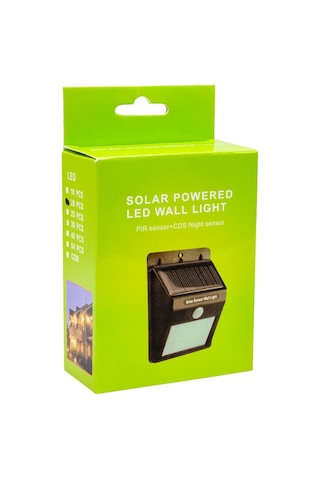 Solar Sensörlü Duvar Tipi 20 Ledli Duvar Aplik 5042
