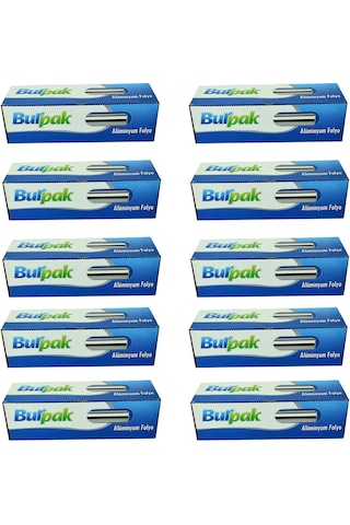 Burpak Alüminyum Folyo - 30 Cm. X 100 Metre - 10 Mikron - 10 Paket